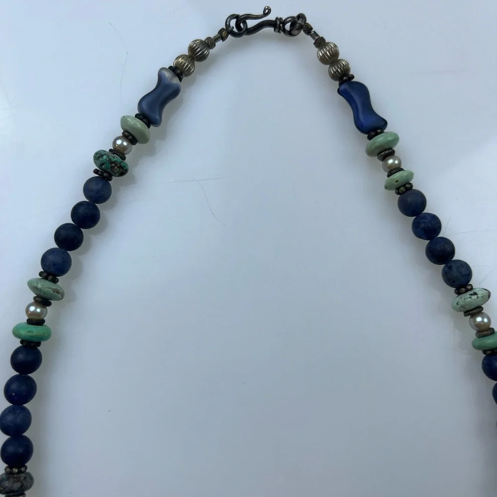 Beaded Gorgeous Statement Necklace HR12-11 - Picture 3 of 4